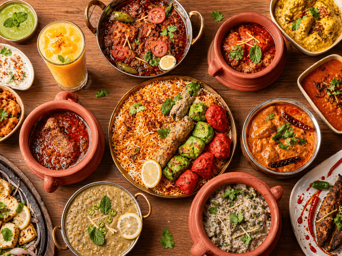 Restaurant hero background showcasing our signature dishes